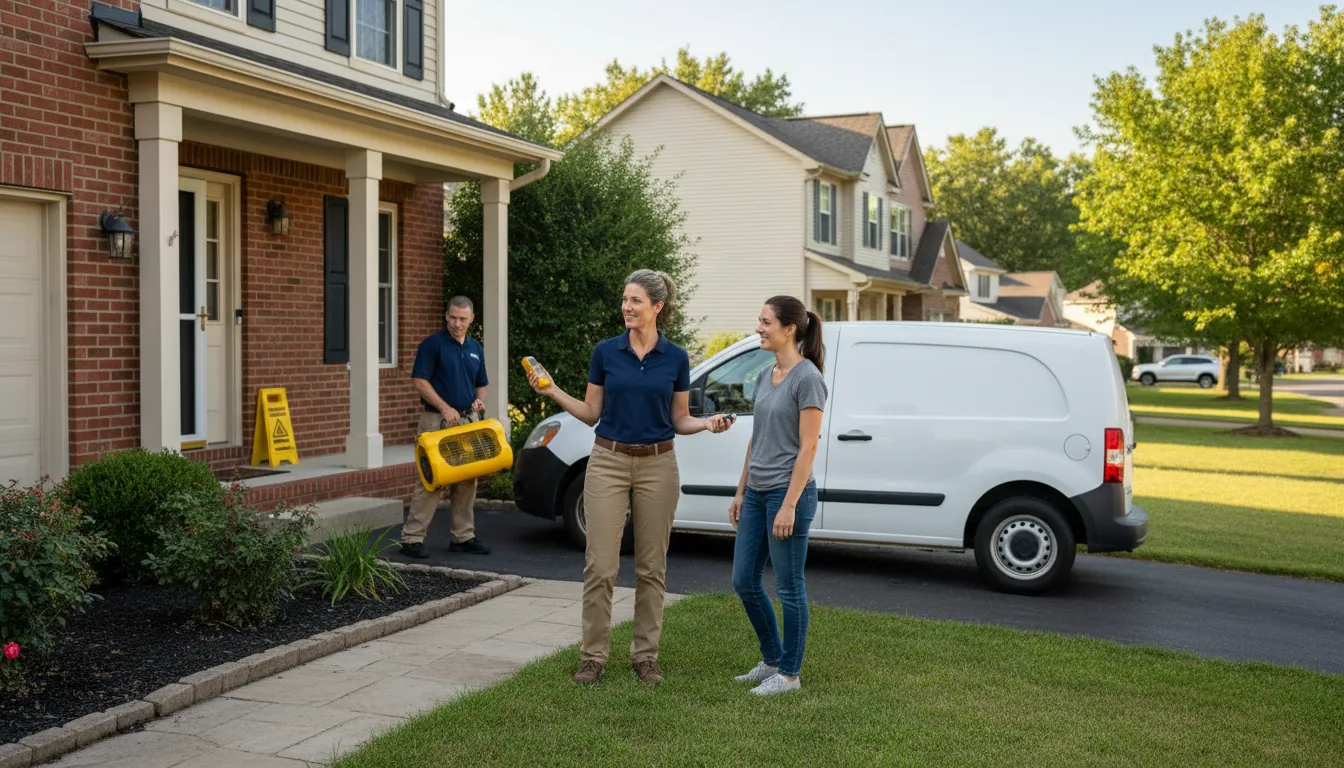 Residential water damage restoration in Fairview Heights, IL